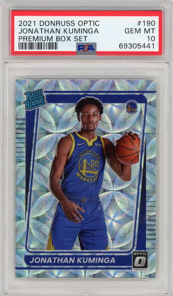2021 Donruss Optic Jonathan Kuminga Premium Box Set Rookie Card RC #'d /250 PSA 10 GEM MINT #190
