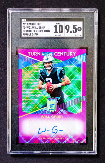 2019 Panini Elite - Will Grier - Turn of the Century Rookie Auto /49 SGC 9.5