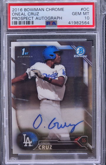 2016 Bowman Chrome Oneal Cruz Auto PSA 10 Gem Mint