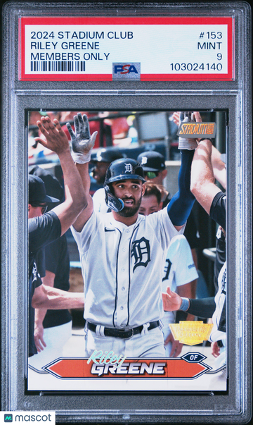 2024 Topps Stadium Club Riley Greene #153 Members Only PSA 9