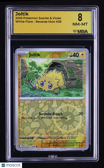 2025 Pokemon Scarlet & Violet White Flare Joltik Reverse Holo MBA 8 #33