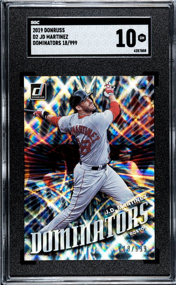 2019 Panini Donruss Dominators J.D. Martinez #D2 /999 SGC 10