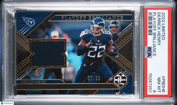 2022 Panini Limited Derrick Henry #PB-DHE Patch PSA 8