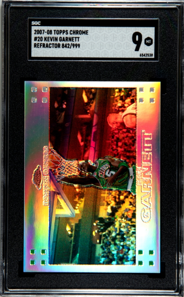 2007-08 Topps Chrome Kevin Garnett #20 Refractor SGC 9