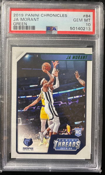 2019 Panini Chronicles Ja Morant Green PSA 10  Gem Mint