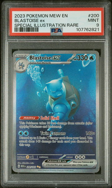 2023 Pokemon Scarlet and Violet 151 Special Illustration Rare Blastoise Ex #200 PSA 9