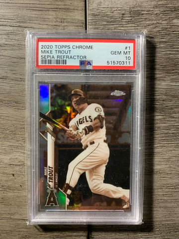 2020 Topps Chrome Sepia Refractor Mike Trout PSA 10