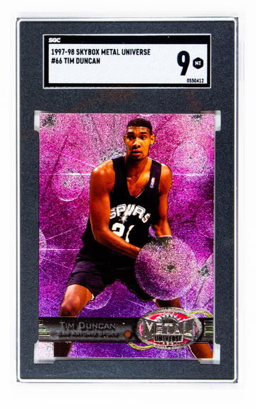 1997-98 Skybox Metal Universe Tim Duncan #66 SGC 9