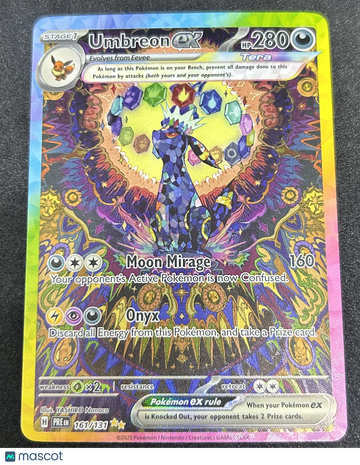 2025 Pokemon Scarlet & Violet White Flare Umbreon EX Holo Secret Rare FA #161/131