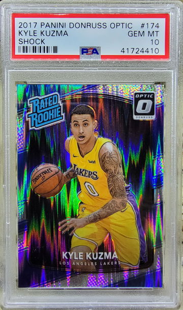 2017-18 Optic Kyle Kuzma #174 shock PSA 10 Gem mint