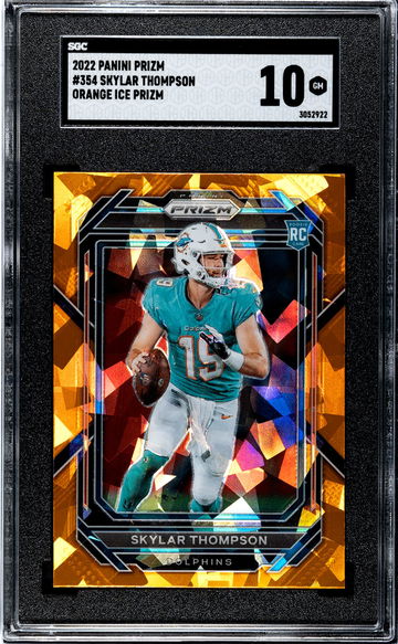 2022 Panini Prizm Orange Ice Skylar Thompson #354 RC SGC 10