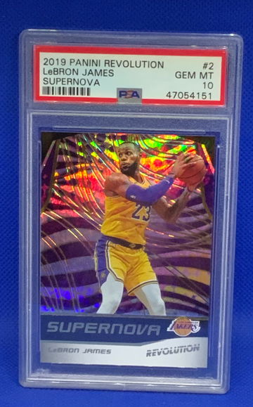 2019 panini revolution LeBRON JAMES SUPERNOVA PSA 10