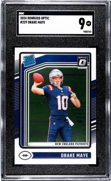 2024 Donruss Optic #229 Drake Maye SGC 9