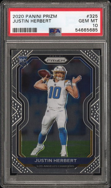 2020 Panini Prizm Justin Herbert #325  PSA 10
