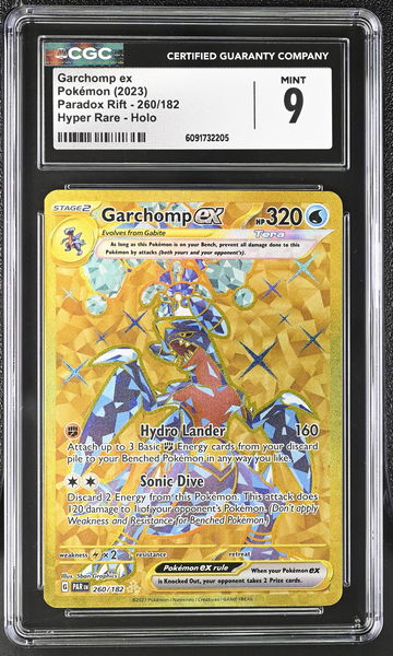 2023 Pokémon Scarlet & Violet Paradox Rift Hyper Rare Garchomp #260/182 EX CGC 9