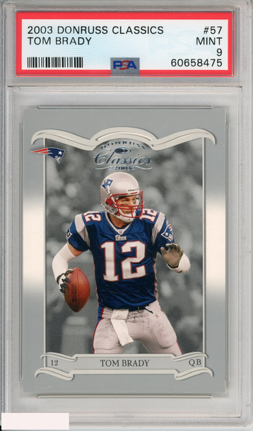 2003 DONRUSS CLASSICS TOM BRADY #57 NEW ENGLAND PATRIOTS PSA 9 MINT