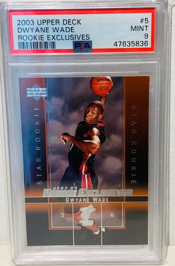 2003 Upper Deck Dwayne Wade Rookie Exclusives #5 PSA 9 Miami Heat