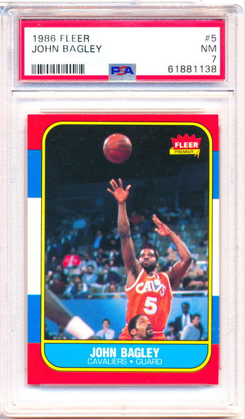 1986 Fleer #5 John Bagley PSA 7