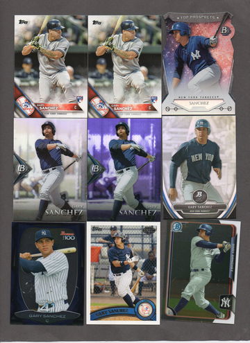 Gary Sanchez Baseball Card Lot (14) - Mostly Rookies RC, Inserts Yankees