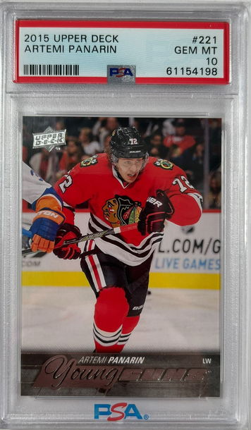 2015 Upper Deck Artemi Panarin Young Guns RC Rookie Card PSA 10 Gem Mint