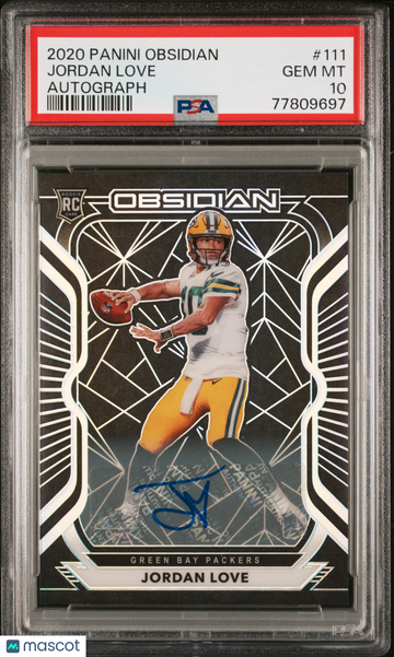 2020 Panini Obsidian /150 Jordan Love #111 PSA 10