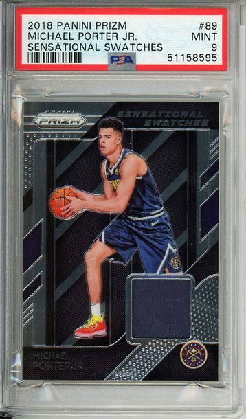 Michael Porter Jr. 2018-19 Panini Prizm Sensational Swatches #89 PSA 9 Mint Rookie RC! 8595