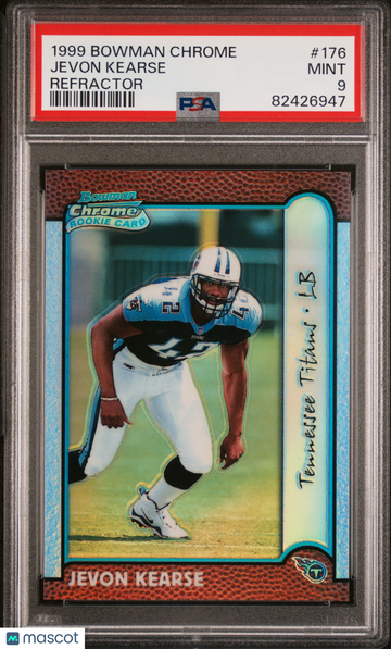 Jevon Kearse 1999 Bowman Chrome Refractor #176 Titans RC Rookie - PSA 9