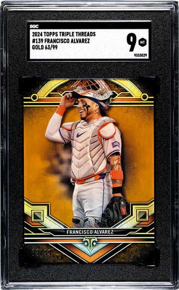 2024 Topps Triple Threads #139 Francisco Alvarez Gold /99 SGC 9
