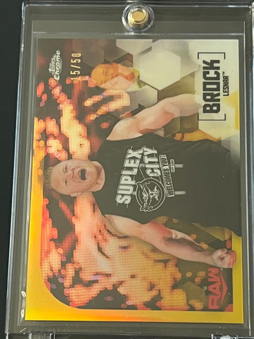 2020 Topps Chrome Brock Lesnar Gold Refractor