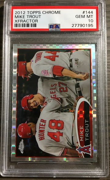 Mike Trout 2012 Topps Chrome Xfractor PSA 10