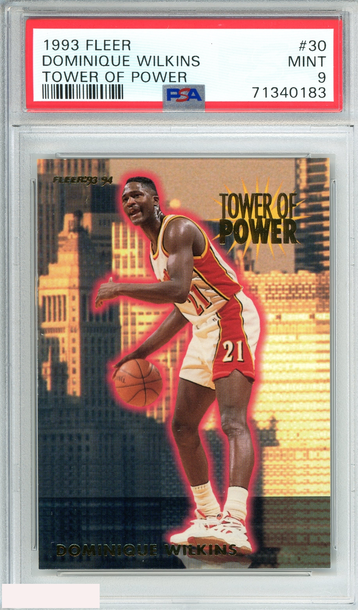 1993 FLEER DOMINIQUE WILKINS #30 TOWER OF POWER POP 4!! PSA 9 MINT