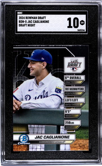 2024 Bowman Draft #BDN-5 Jac Caglianone Draft Night SGC 10