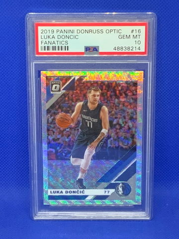 2019 panini donruss optic LUKA DONCIC FANATICS PSA 10