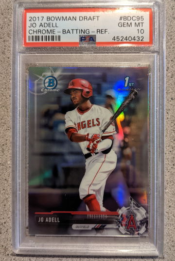 2017 Bowman Draft Jo Adell Chrome Rookie Refractor PSA 10