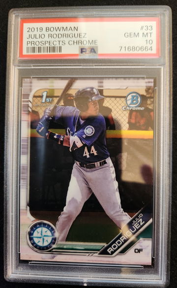 2019 Bowman Julio Rodriguez Prospects Chrome PSA 10