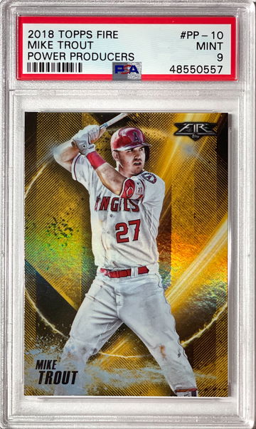 Mike Trout 2018 Topps Fire Power Producers PSA9 Mint