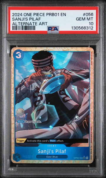 2024 One Piece Prb01-Premium Booster -One Piece Card the Best- Alternate Art Sanji's Pilaf #056 PSA 10