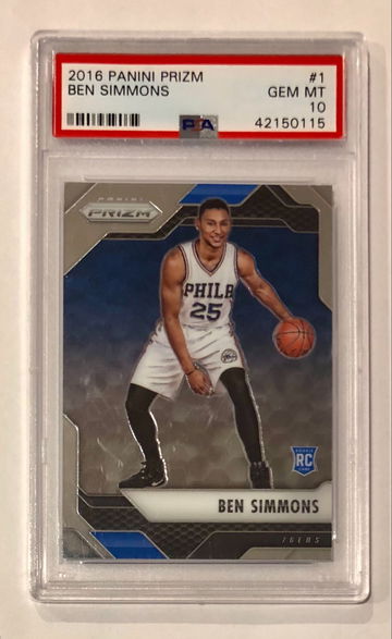 2016 Ben Simmon Prizm RC #1 PSA 10 Front of slab has many thin scratches. No damage to card!