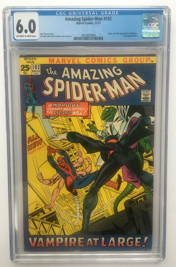 AMAZING SPIDER-MAN #102 CGC 6.0 OFF WHITE TO WHITE ORIGIN OF MORBIUS