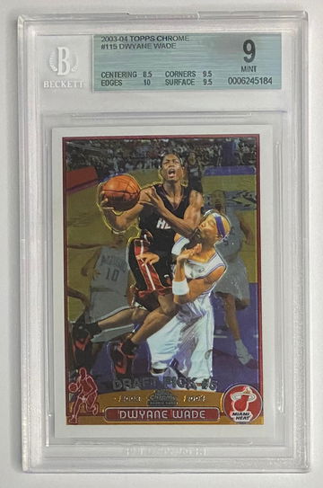 2003-04 Topps Chrome #115 Dwayne Wade Rookie RC BGS 9 Mint 