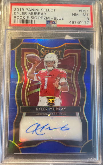 2019 Panini Select Kyler Murray Rookie Sig.Prizm - Blue PSA 8 Near Mint