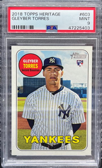 2018 Topps Heritage #603 Gleyber Torres PSA 9