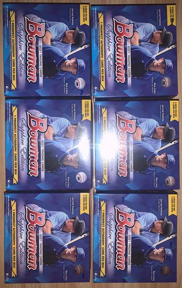 2021 Bowman Sapphire Hobby Box Lot of 6