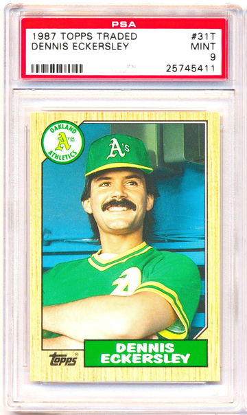 1987 Topps Traded #31T Dennis Eckersley PSA 9