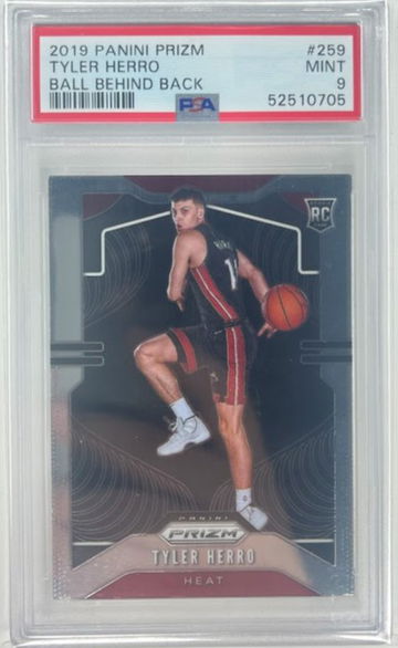 2019 Prizm Tyler Herro  Ball Behind Back PSA 9