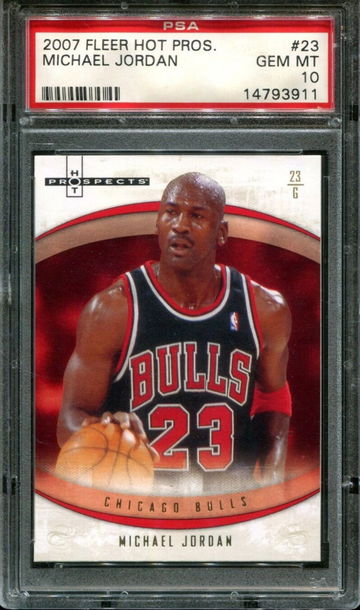 2007-08 Fleer Hot Prospects 23 Michael Jordan PSA 10 Gem Mint