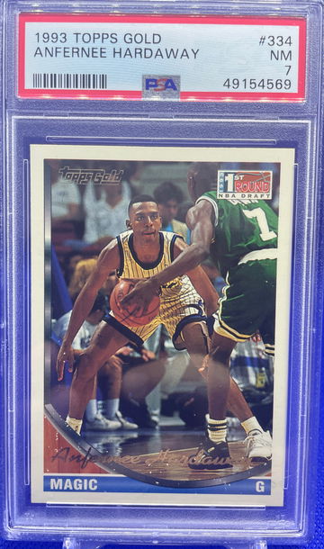 1993 TOPPS GOLD ANFERNEE HARDAWAY RC #334 PSA 7 NM NEAR MINT PENNY MAGIC LOW POP