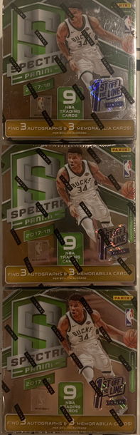 2017-18 Spectra Basketball FOTL 3 box lot 