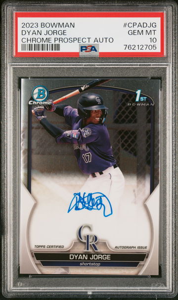 2023 Bowman Chrome Dyan Jorge #CPADJG Auto PSA 10