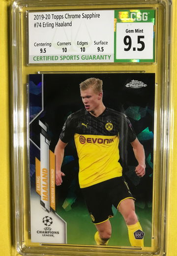 2019 Topps Chrome Sapphire Erling Haaland 